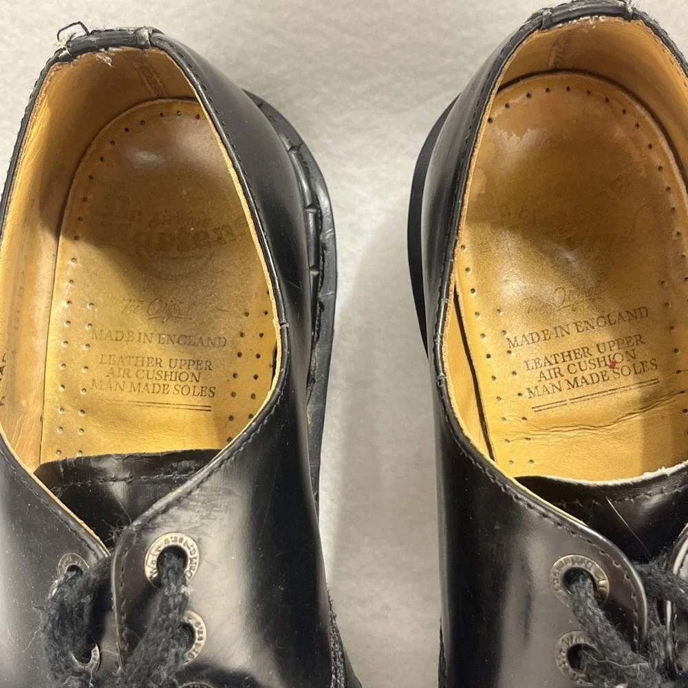 Dr Martens Docs‎ Made In England Black AW4 8266 Cap Toes Men's Size UK 9 US 10